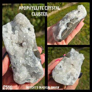 Apophyllite Crystal Cluster on a Basalt Base, 251g